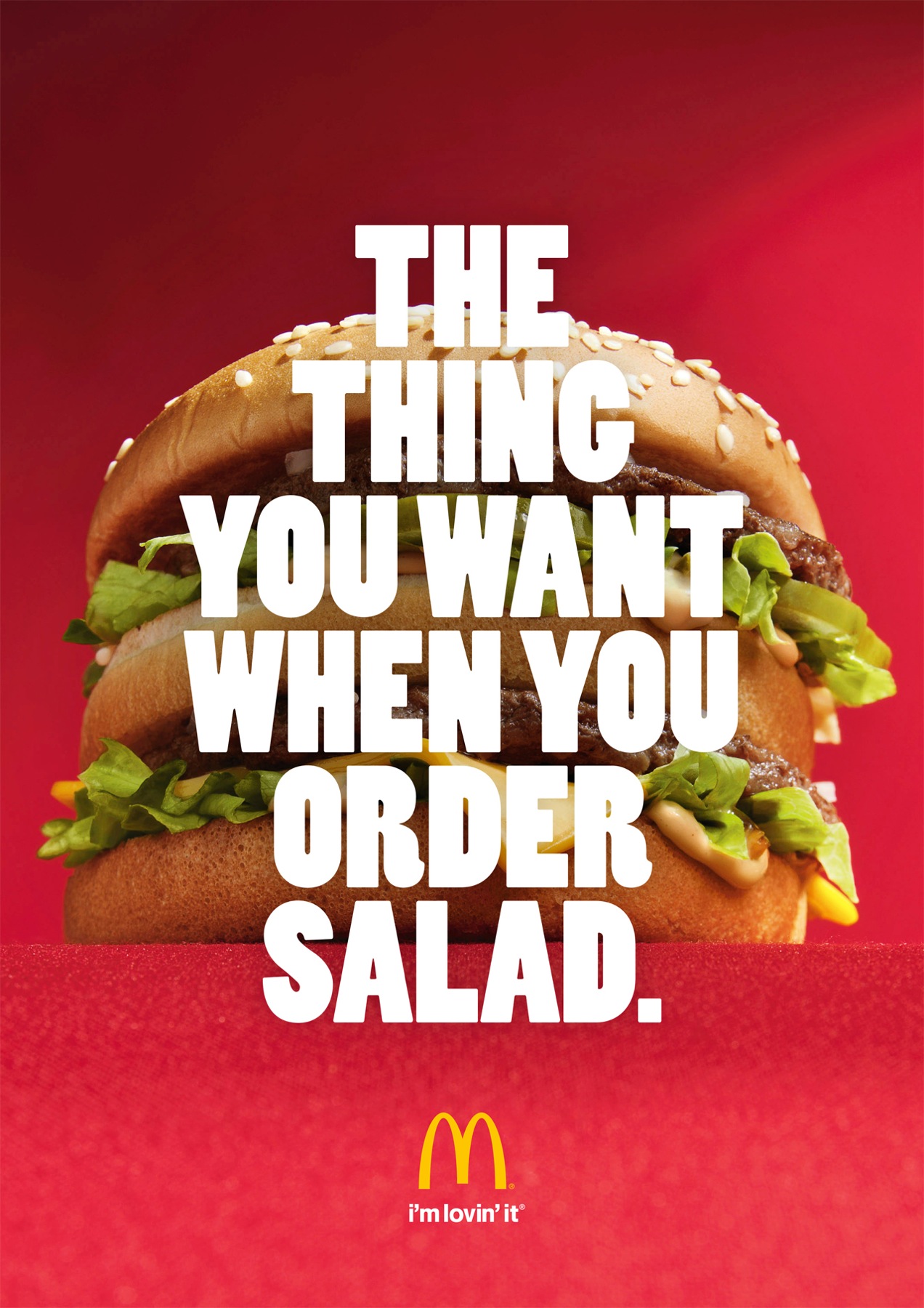 salad | Mcdonalds IDEAS GR8 ad MARKETING print